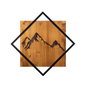 Wallity Mountain 2 - Accesorio decorativo de pared en nogal y negro